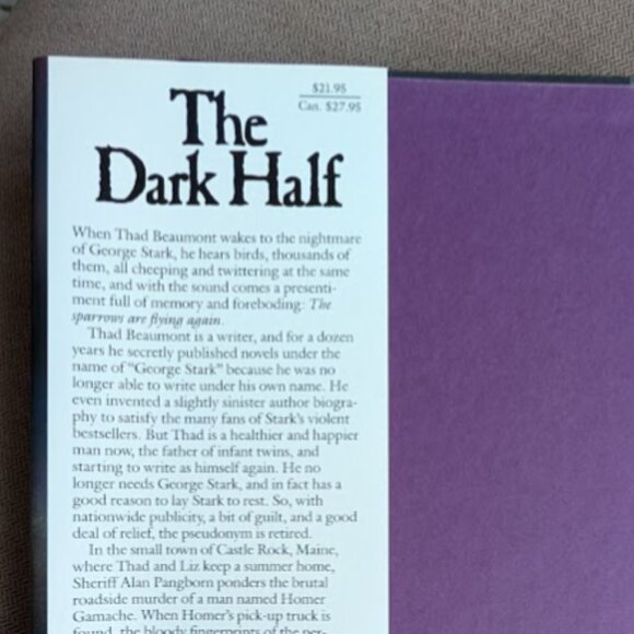 First edition Stephen King The Dark Half Hardcover - Picture 3 of 5